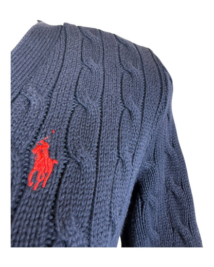 Polo Ralph Lauren Zopfmuster Cardigan marineblau Größe M