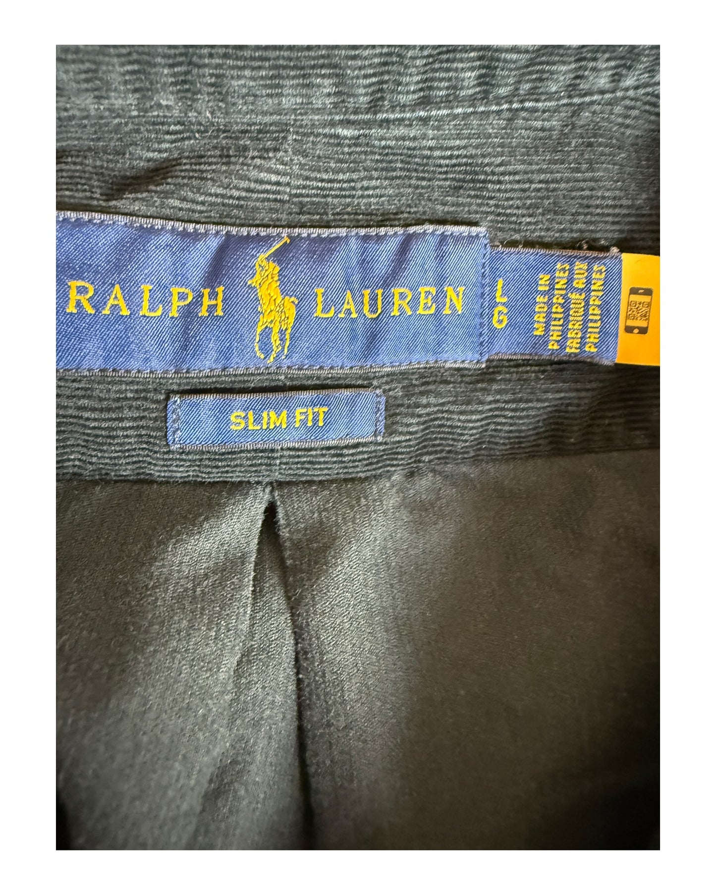 Polo Ralph Lauren Cordhemd schwarz Größe L