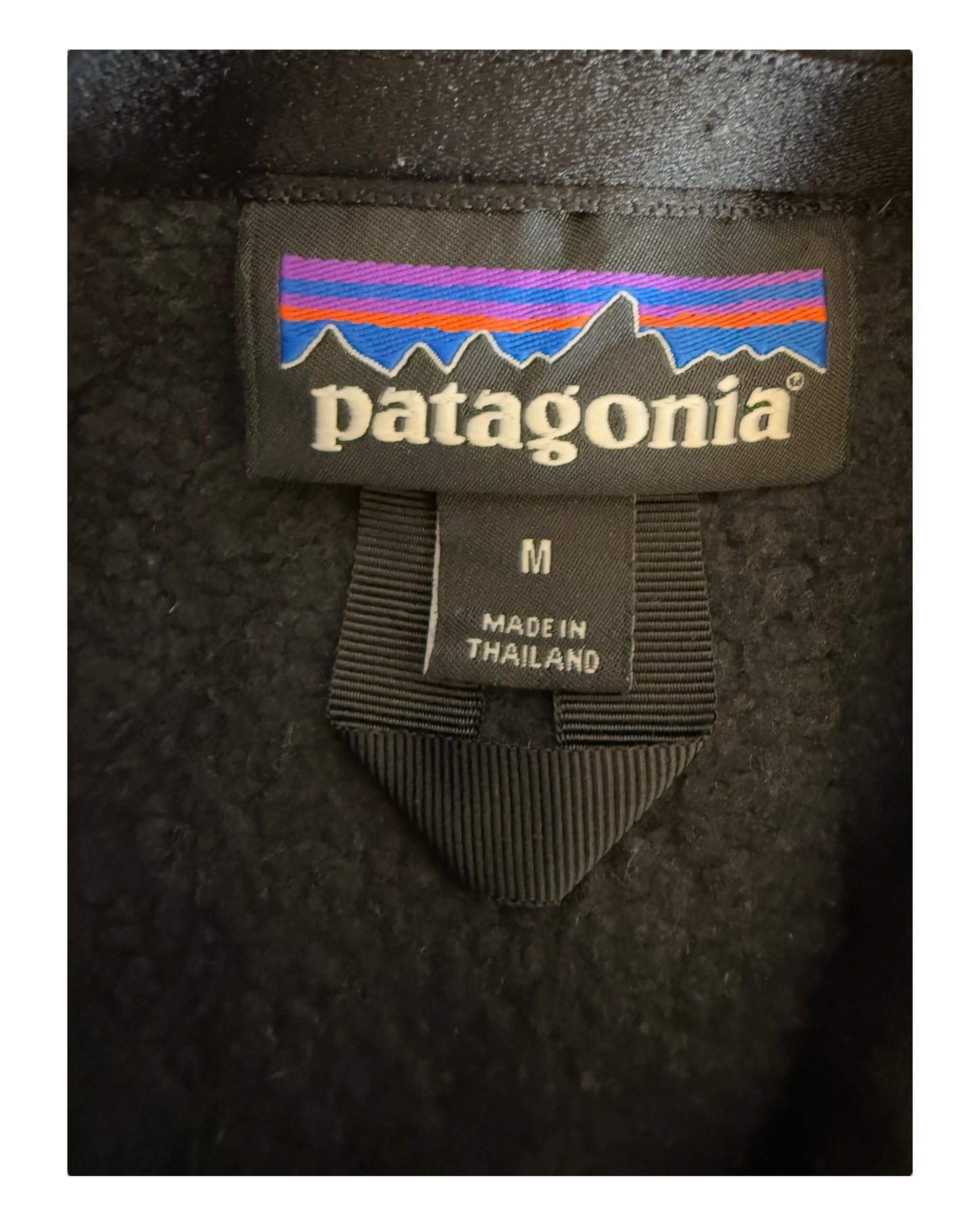 Patagonia Fleece Half Zip Pullover schwarz Größe M