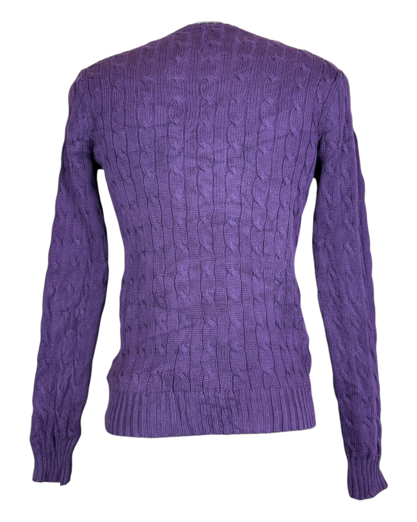 Polo Ralph Lauren Zopfmuster Pullover violett Größe L
