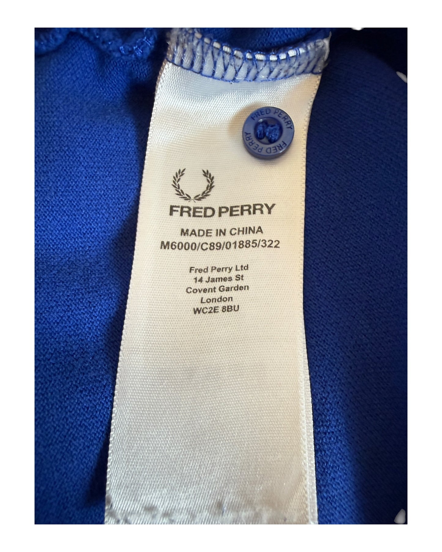 Fred Perry Poloshirt blau Größe M