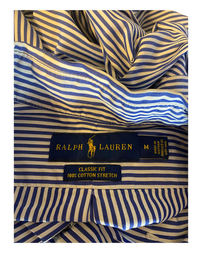 Polo Ralph Lauren Hemd blau weiß gestreift Größe M