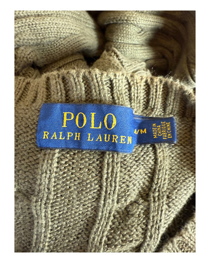 Polo Ralph Lauren Zopfmuster Pullover grün Größe M