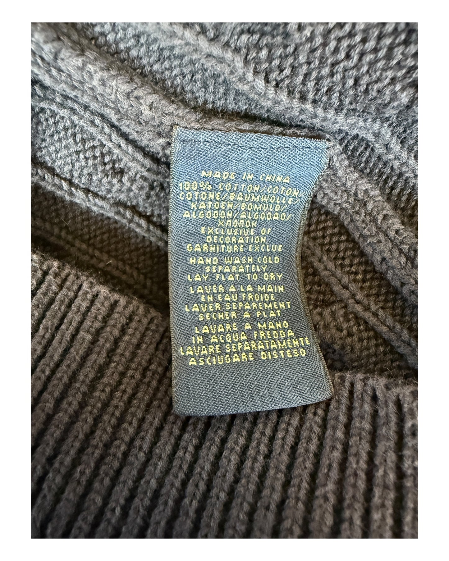 Polo Ralph Lauren Zopfmuster Cardigan marineblau Größe M