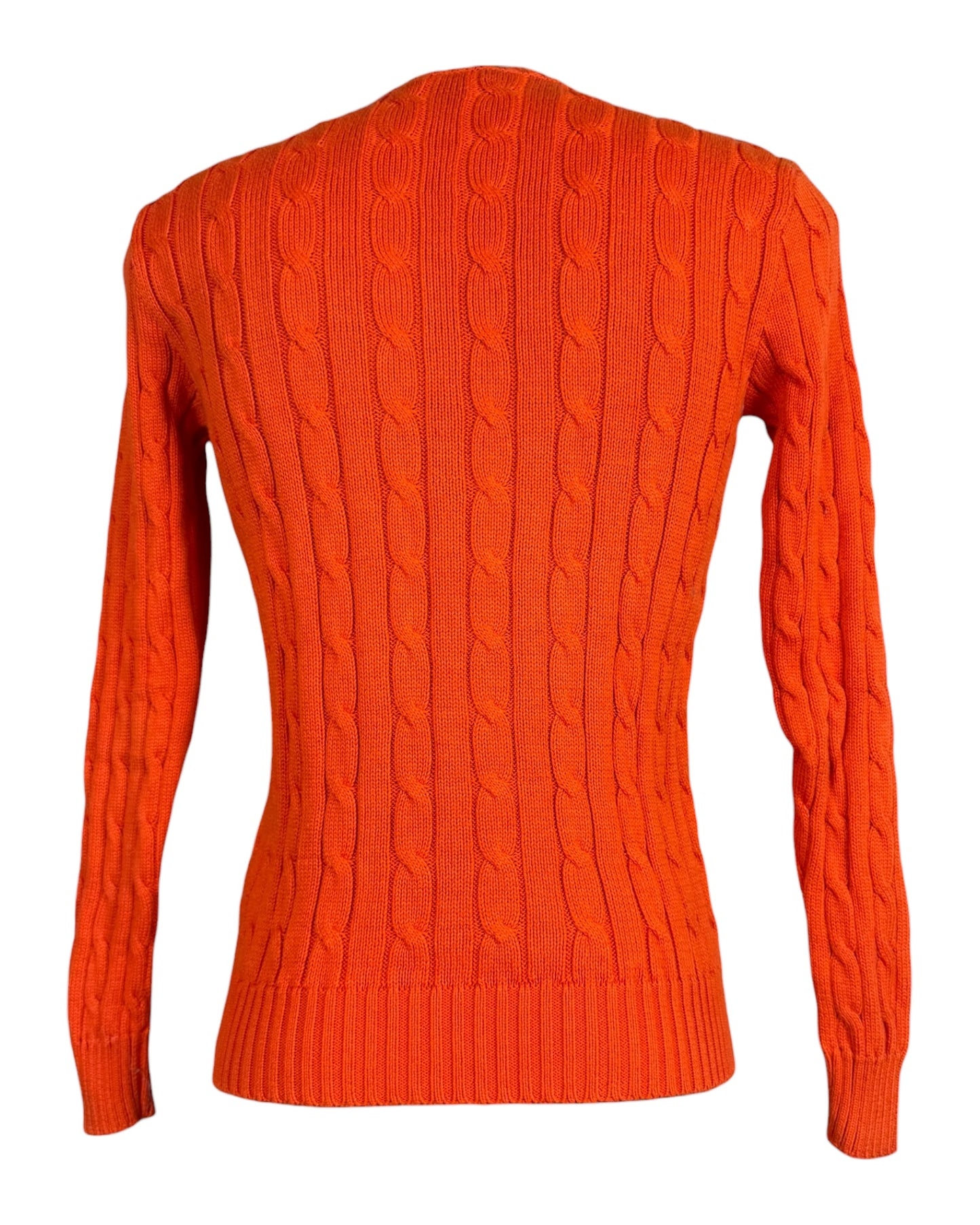 Polo Ralph Lauren Zopfmuster Pullover orange Größe S