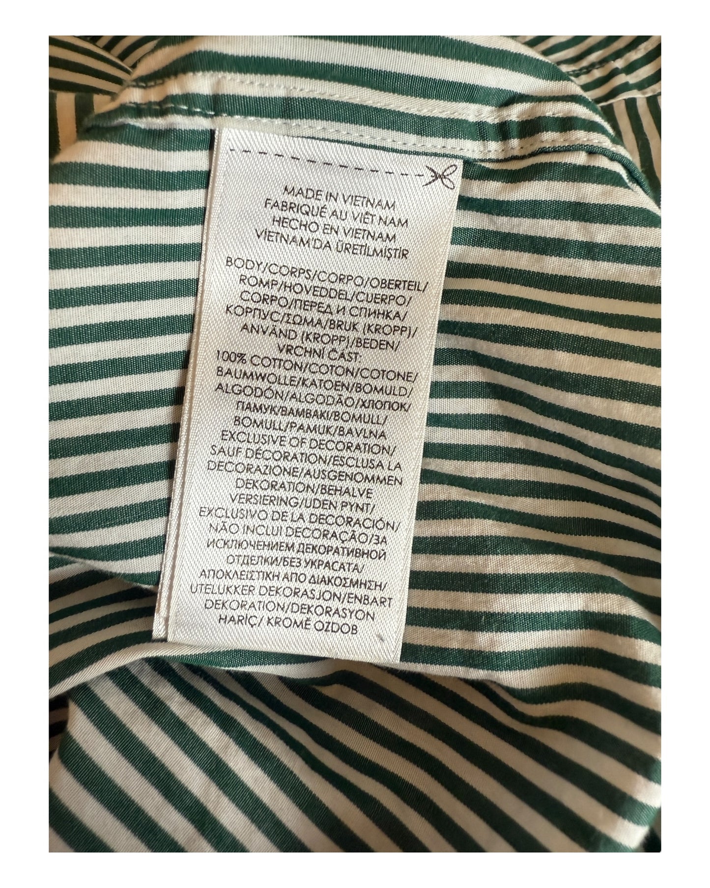 Polo Ralph Lauren Hemd grün weiß gestreift Größe L