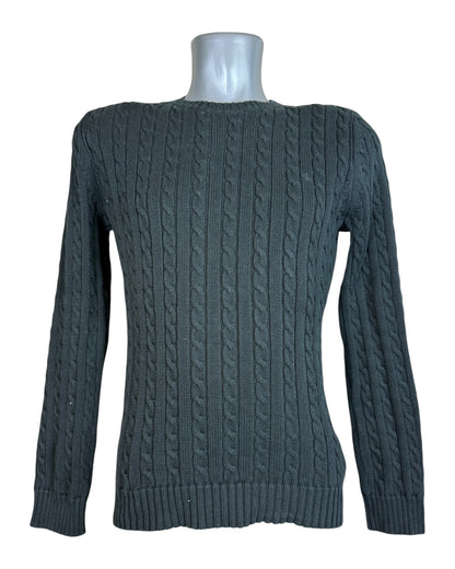 Polo Ralph Lauren Zopfmuster Pullover schwarz Größe M