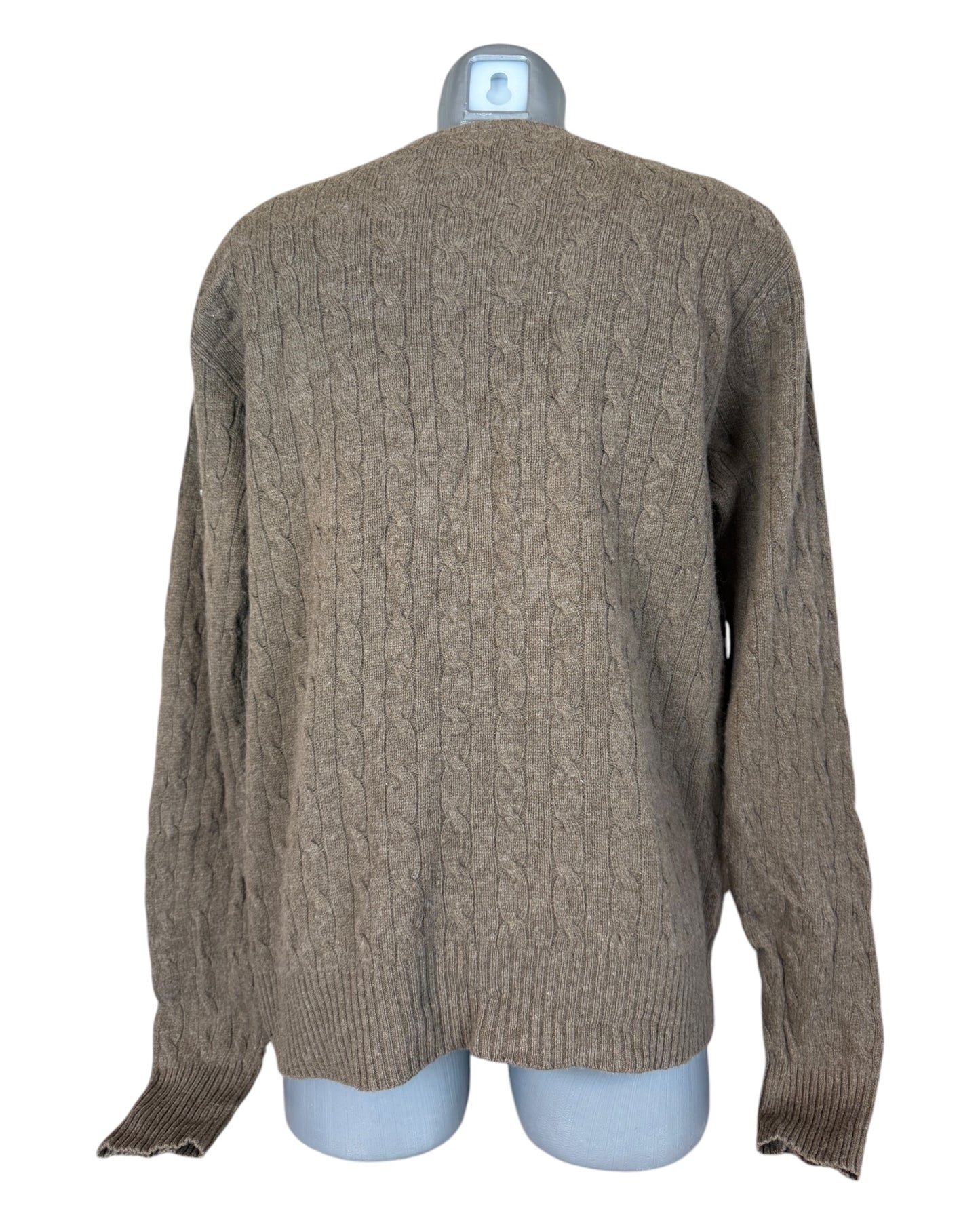 Polo by Ralph Lauren Zopfmuster Pullover braun Größe L
