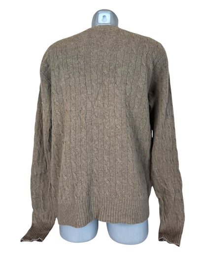 Polo by Ralph Lauren Zopfmuster Pullover braun Größe L