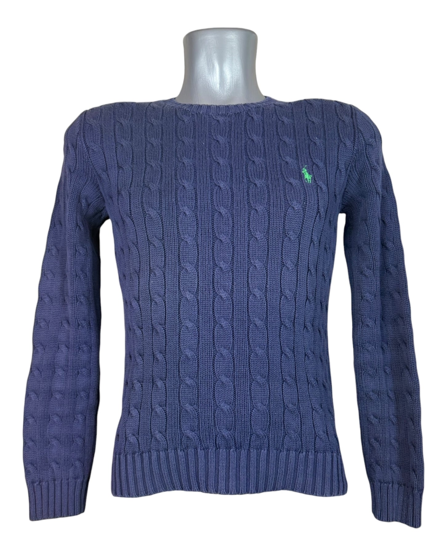 Polo Ralph Lauren Zopfmuster Pullover marineblau Größe S