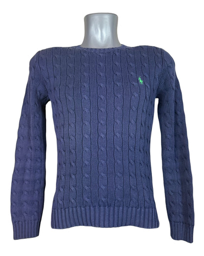 Polo Ralph Lauren Zopfmuster Pullover marineblau Größe S