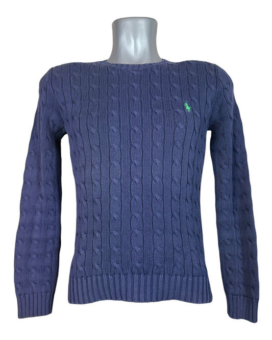 Polo Ralph Lauren Zopfmuster Pullover marineblau Größe S