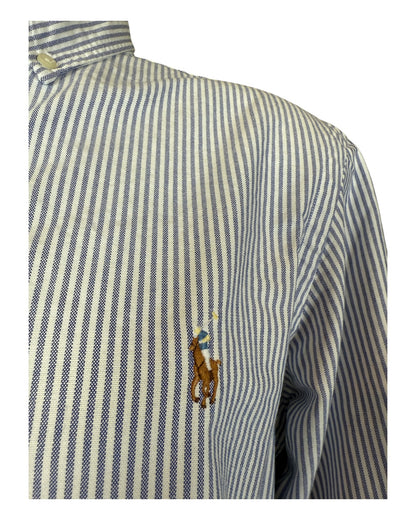 Polo Ralph Lauren Oxfordhemd blau weiß gestreift Größe M