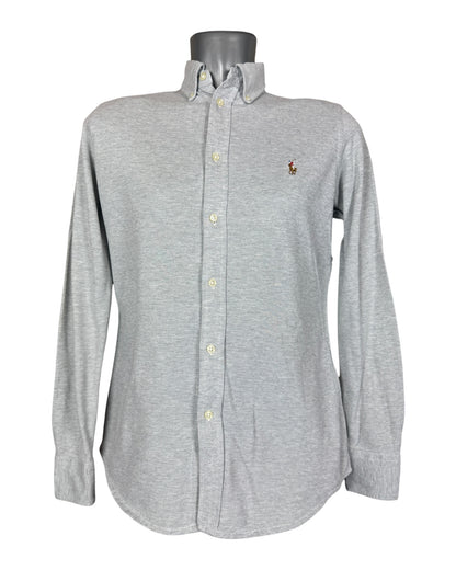 Polo Ralph Lauren Knit Oxford Bluse grau Größe M
