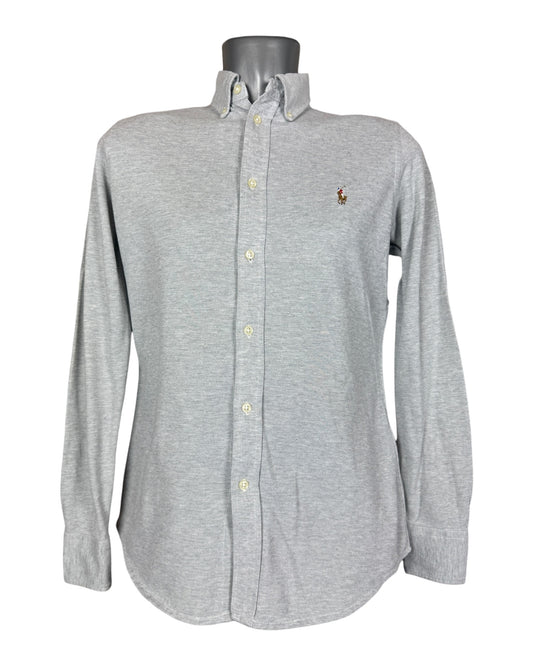 Polo Ralph Lauren Knit Oxford Bluse grau Größe M