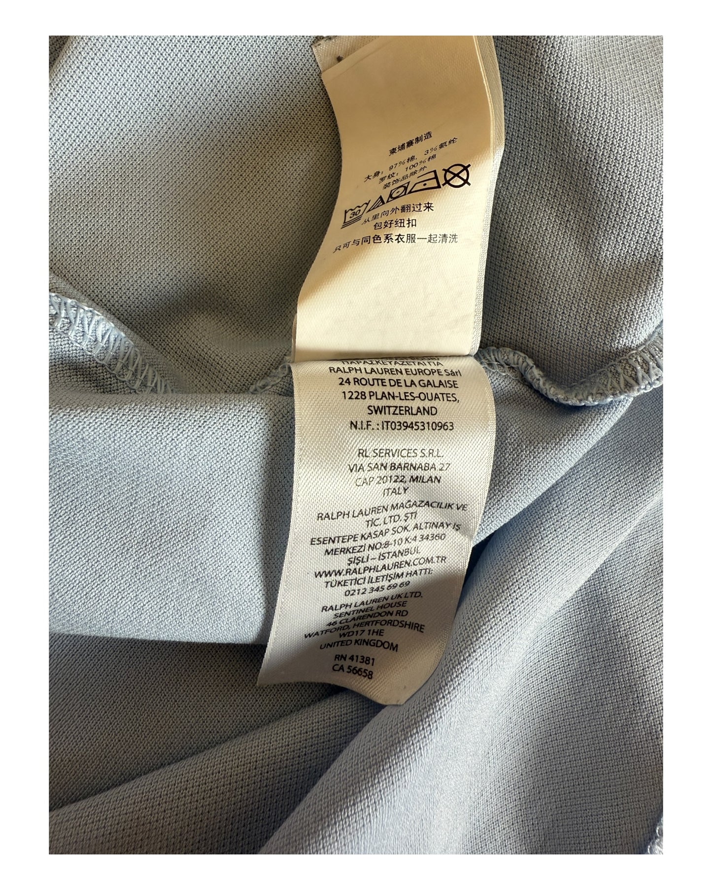 Polo Ralph Lauren Poloshirt hellblau Größe M