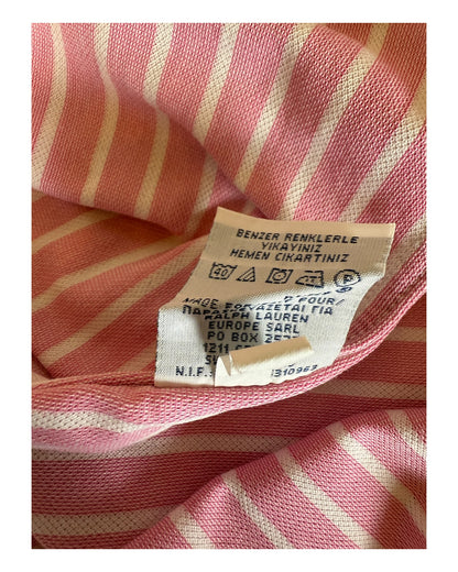 Polo Ralph Lauren Knit Oxford Bluse rosa weiß gestreift Größe S