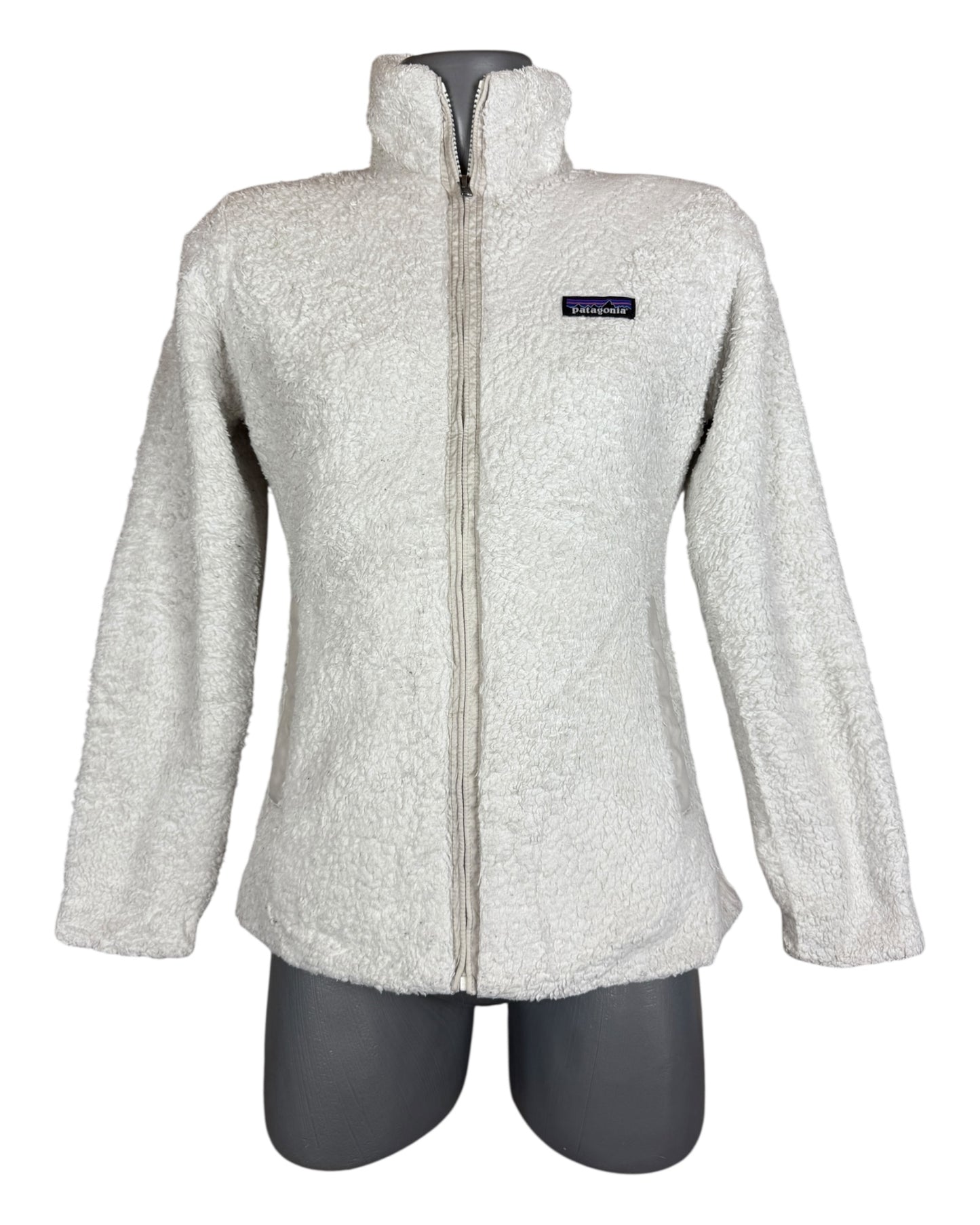 Patagonia Fleece Jacke weiß creme Größe S