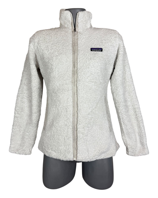 Patagonia Fleece Jacke weiß creme Größe S