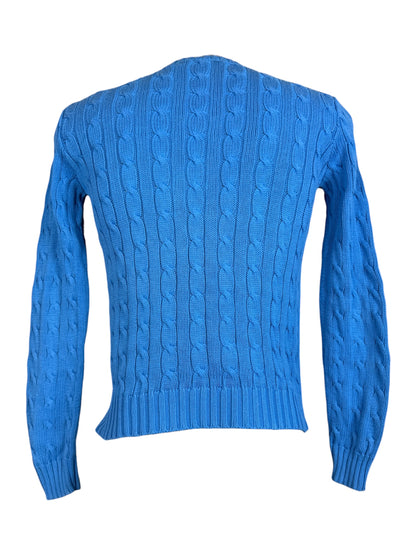Polo Ralph Lauren Zopfmuster Pullover blau Größe S