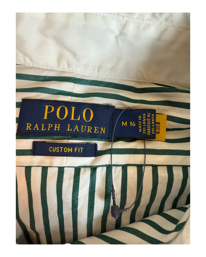 Polo Ralph Lauren Hemd grün weiß gestreift Größe M