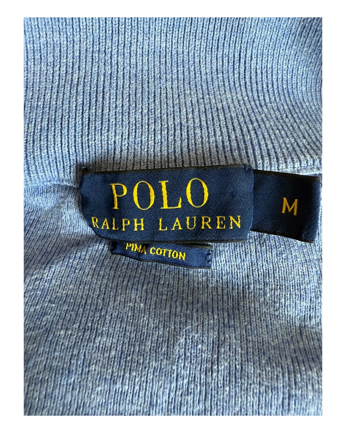 Polo Ralph Lauren Half Zip Pullover hellblau Größe M