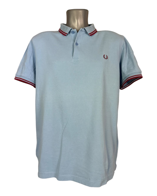 Fred Perry Poloshirt hellblau Größe L