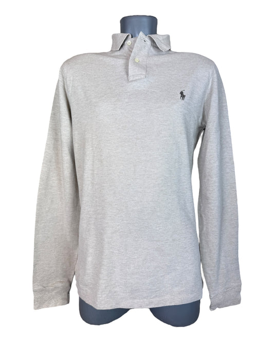 Polo Ralph Lauren langärmliges Poloshirt beige Größe M