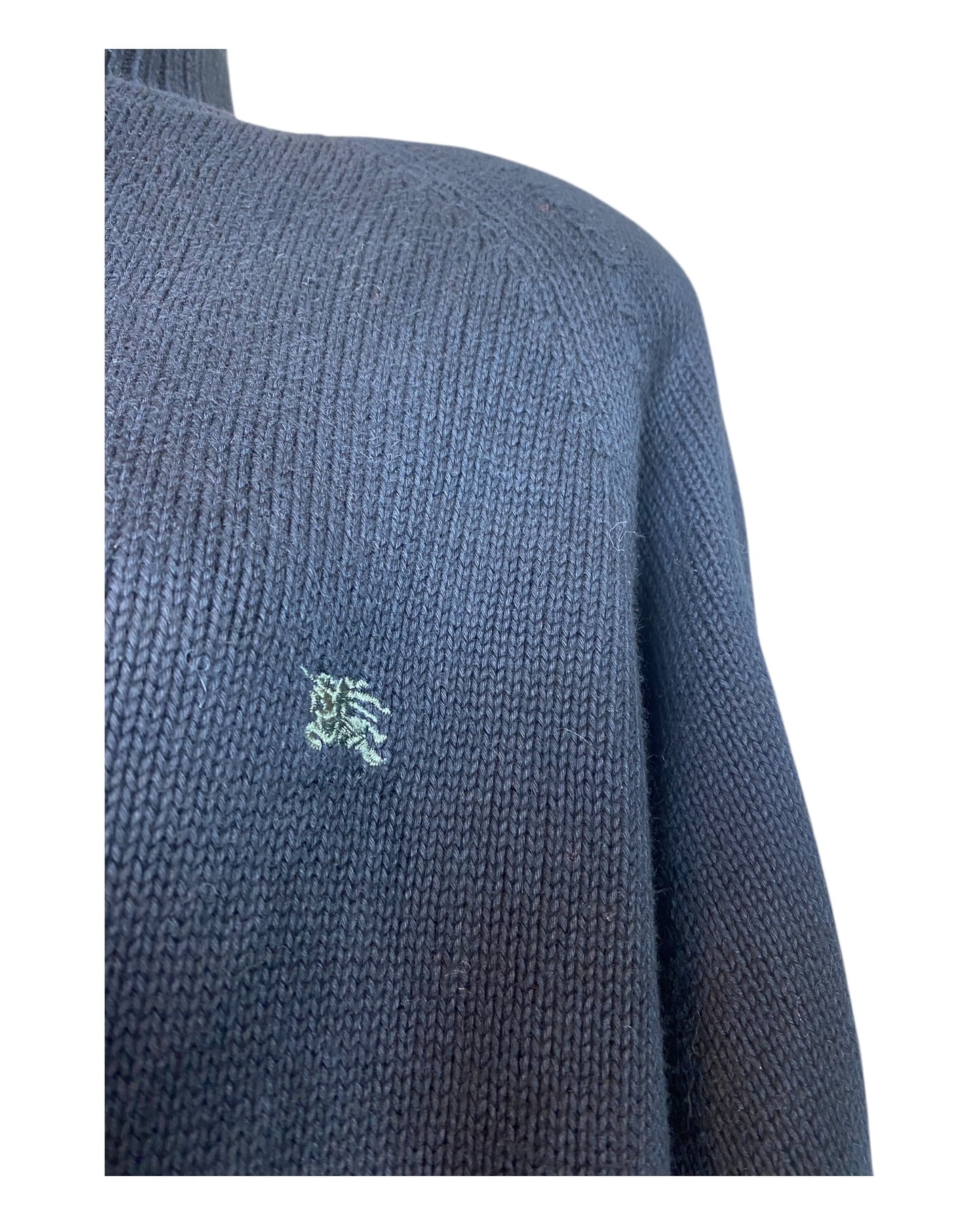 Burberry Half Zip Pullover schwarz Größe XL
