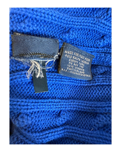 Polo Ralph Lauren Zopfmuster Strickjacke blau Größe S