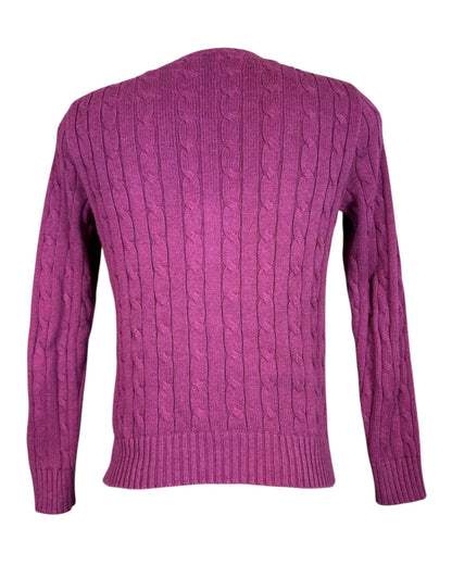 Polo Ralph Lauren Zopfmuster Pullover pink Größe M