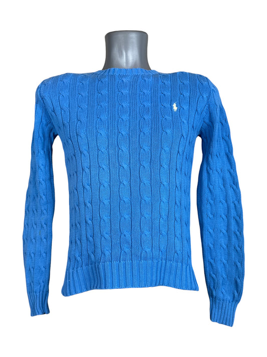 Polo Ralph Lauren Zopfmuster Pullover blau Größe S