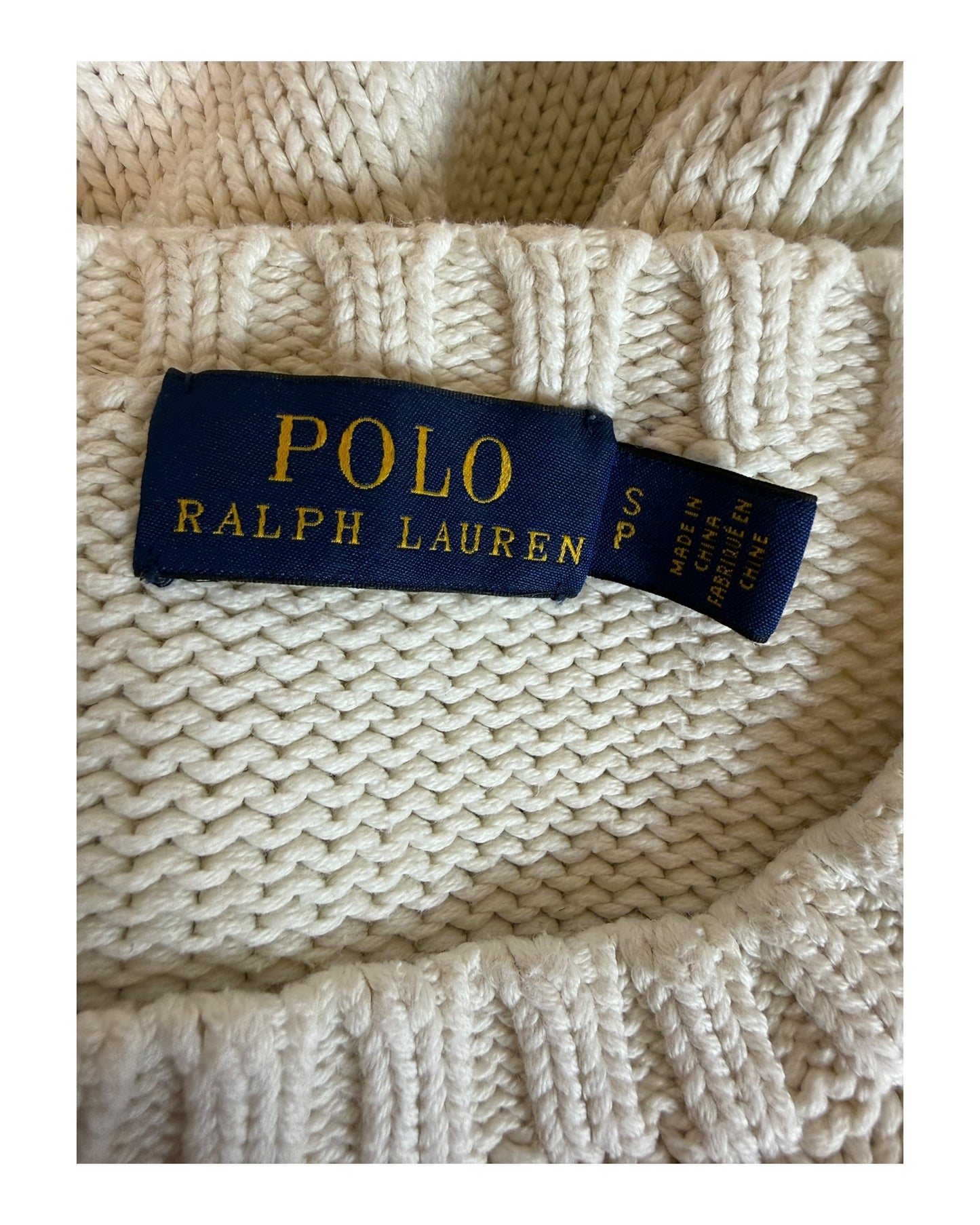 Polo Ralph Lauren Strickpullover weiß Größe S