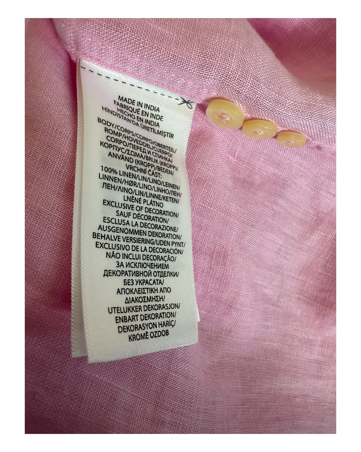 Polo Ralph Lauren Leinenhemd rosa Größe M