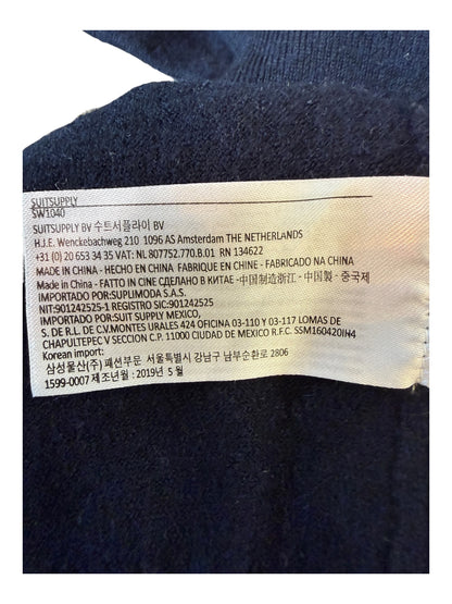 Suit Supply Rollkragenpullover Merinowolle marineblau Größe M