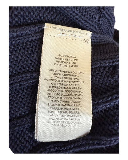 Polo Ralph Lauren Zopfmuster Pullover marineblau Größe S