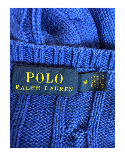 Polo Ralph Lauren Zopfmuster Pullover blau Größe M