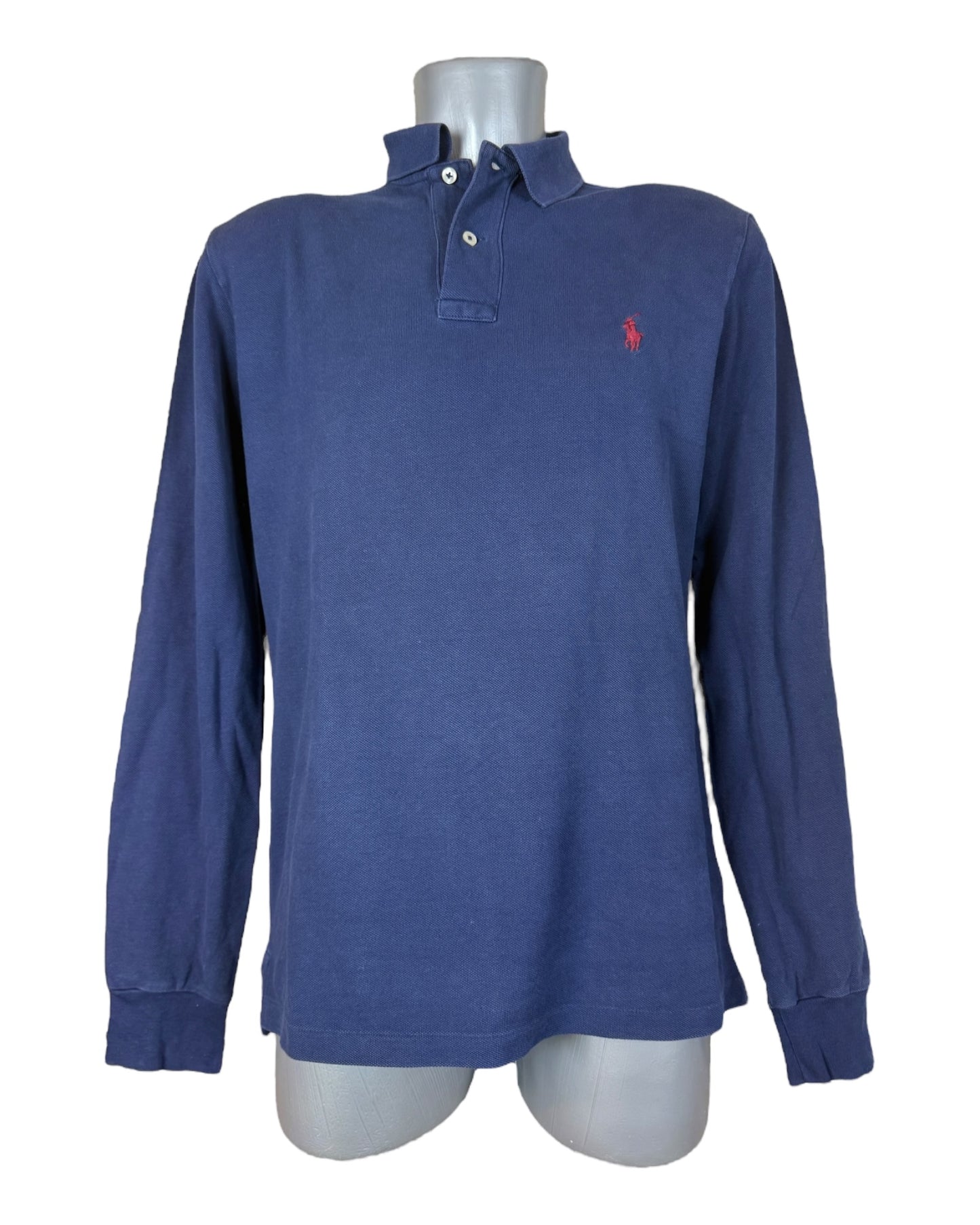 Polo Ralph Lauren langärmliges Poloshirt marineblau Größe M