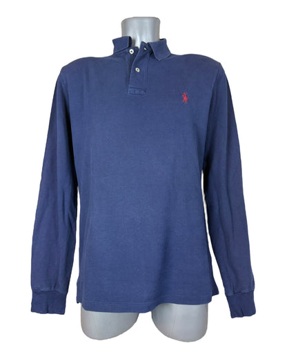 Polo Ralph Lauren langärmliges Poloshirt marineblau Größe M