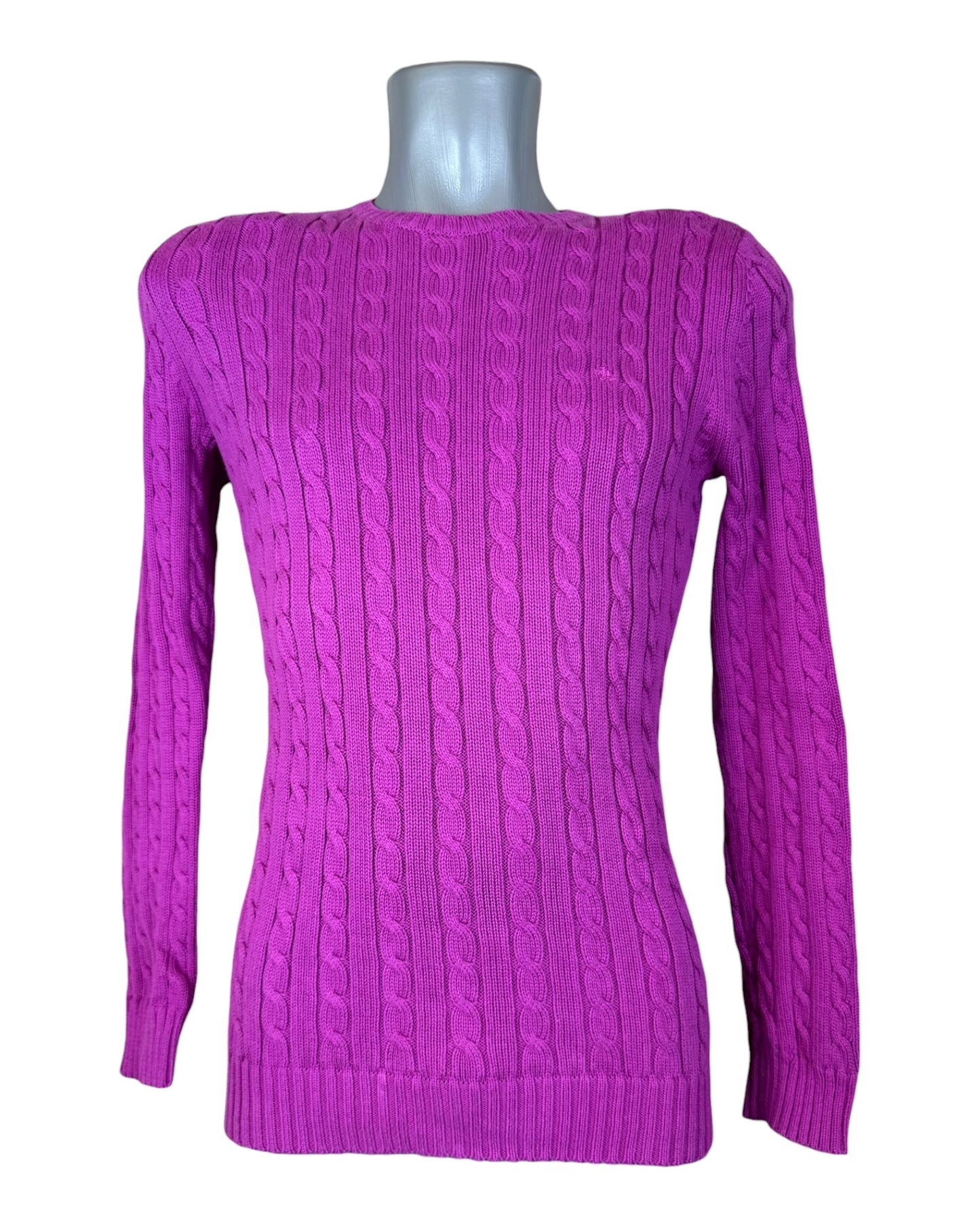 Polo Ralph Lauren Zopfmuster Pullover pink Größe S