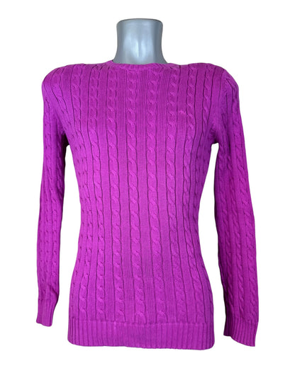 Polo Ralph Lauren Zopfmuster Pullover pink Größe S