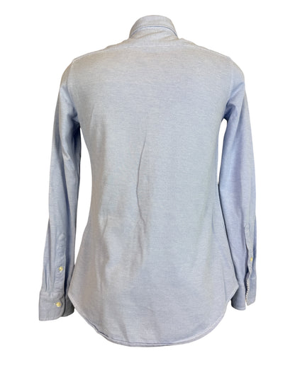 Polo Ralph Lauren Knit Oxford Bluse hellblau Größe M