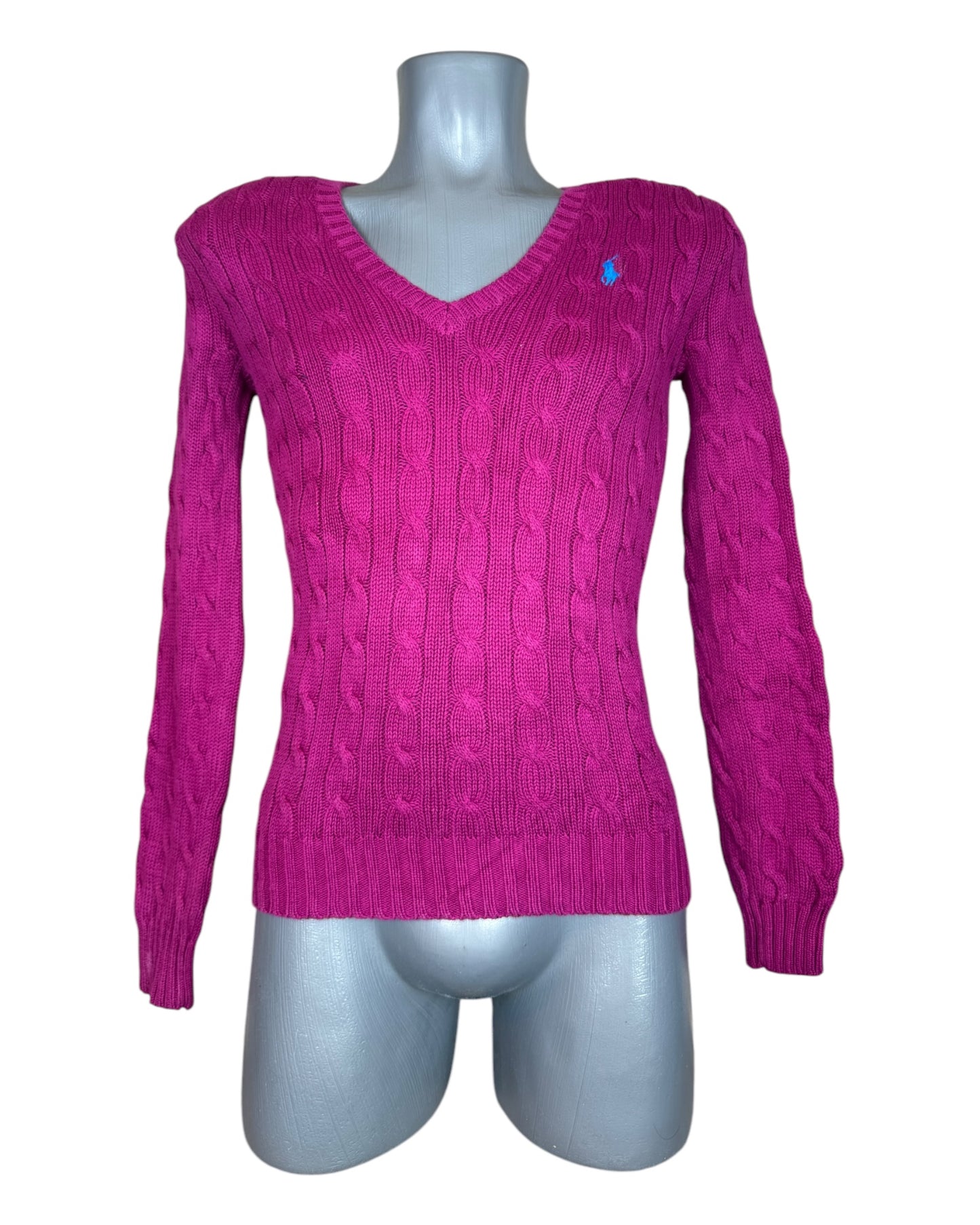 Polo Ralph Lauren cable knit sweater pink size S