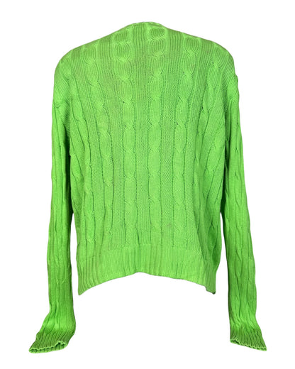 Polo Ralph Lauren Zopfmuster Pullover grün Größe L