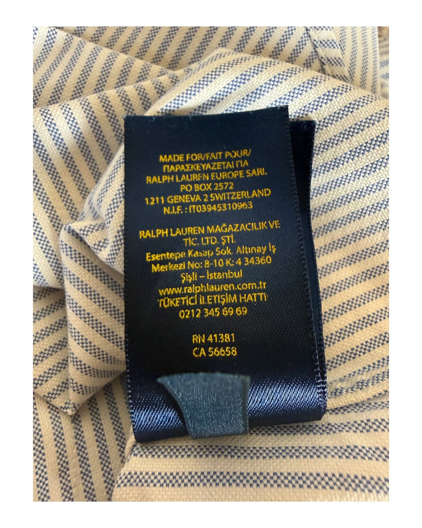 Polo Ralph Lauren Oxford Bluse hellblau weiß gestreift Größe M