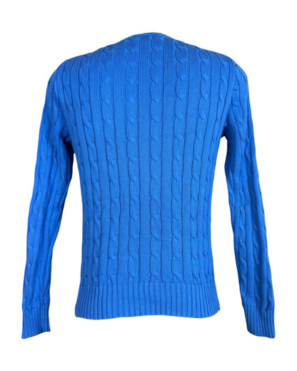 Polo Ralph Lauren Zopfmuster Pullover blau Größe M