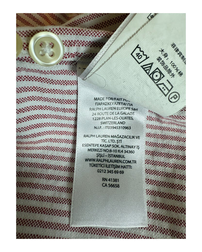 Polo Ralph Lauren Oxfordhemd rot weiß gestreift Größe M