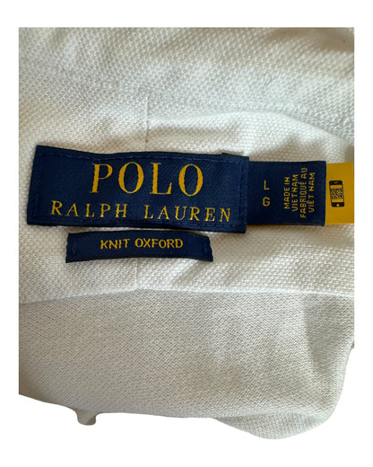 Polo Ralph Lauren Knit Oxfordhemd weiß Größe L