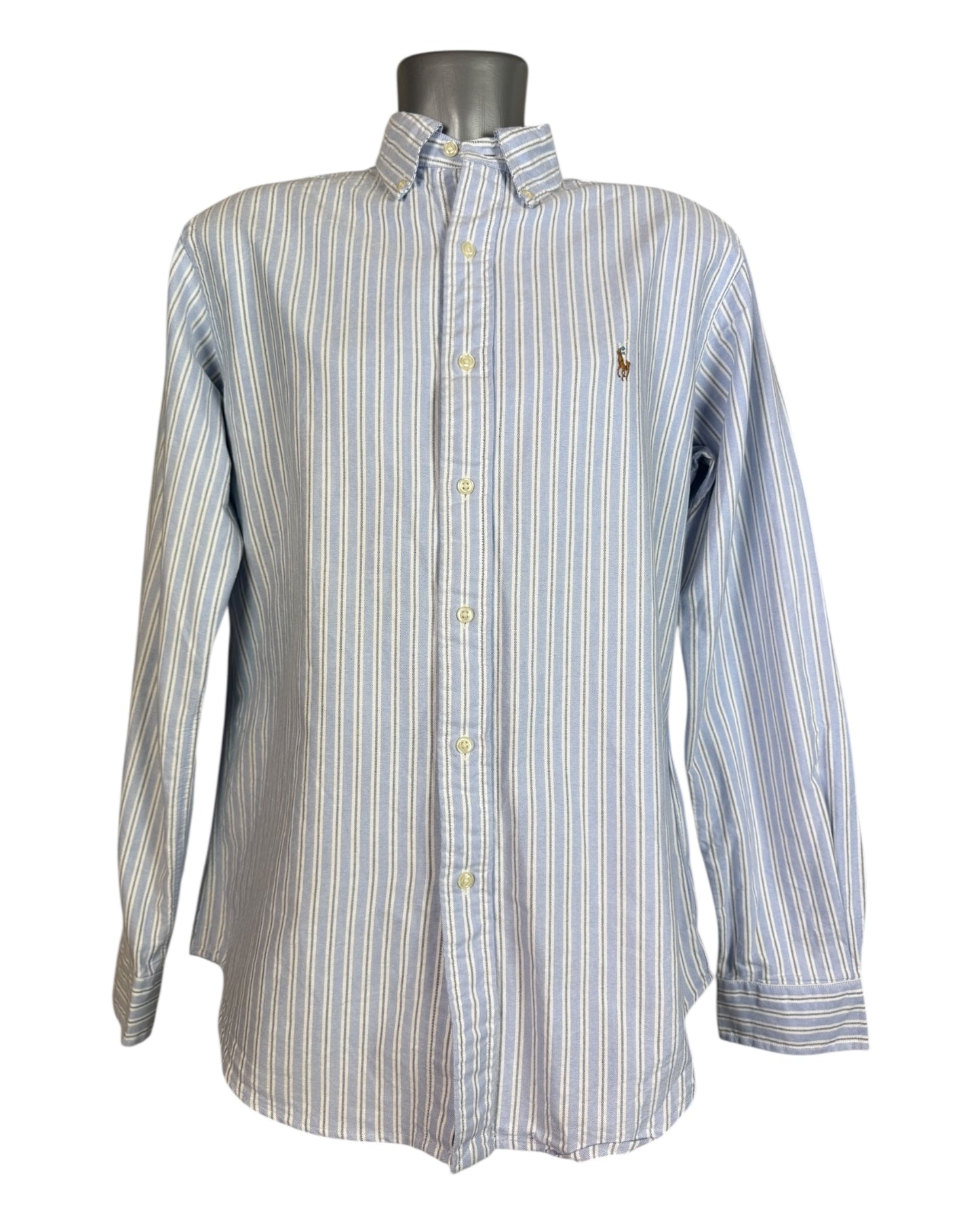 Polo Ralph Lauren Oxfordhemd hellblau weiß gestreift Größe M