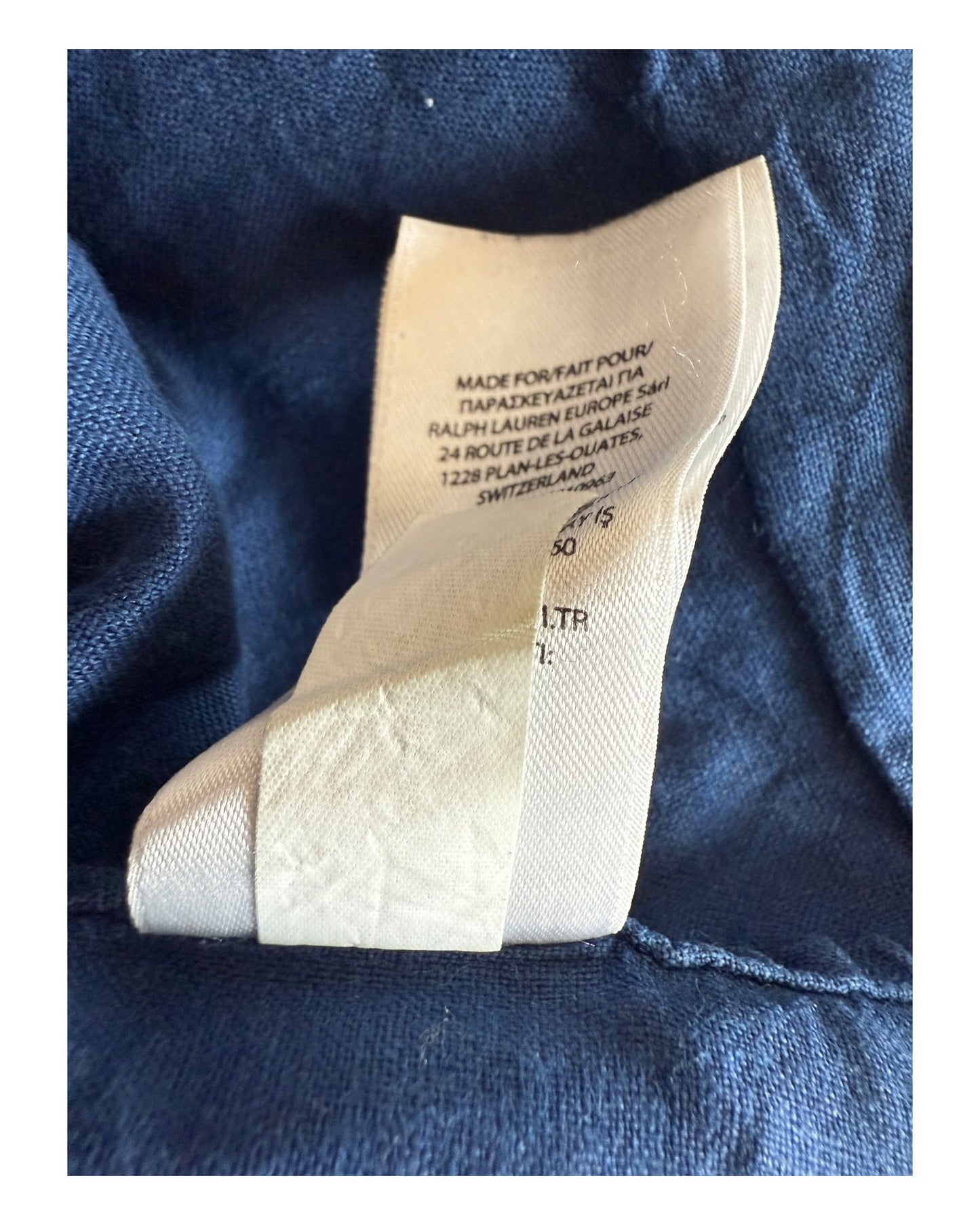 Polo Ralph Lauren Leinenhemd marineblau Größe L